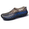 HYDLONGR Men's Women's Lightweight Breathable Non-Slip Garden Sandals Quick-Drying Hole Water Shoes Beach Kayaking Shoes Black Blue 8.5 Women/ 7.5 Men view 1