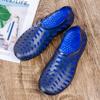 HYDLONGR Men's Women's Lightweight Breathable Non-Slip Garden Sandals Quick-Drying Hole Water Shoes Beach Kayaking Shoes Black Blue 8.5 Women/ 7.5 Men view 2