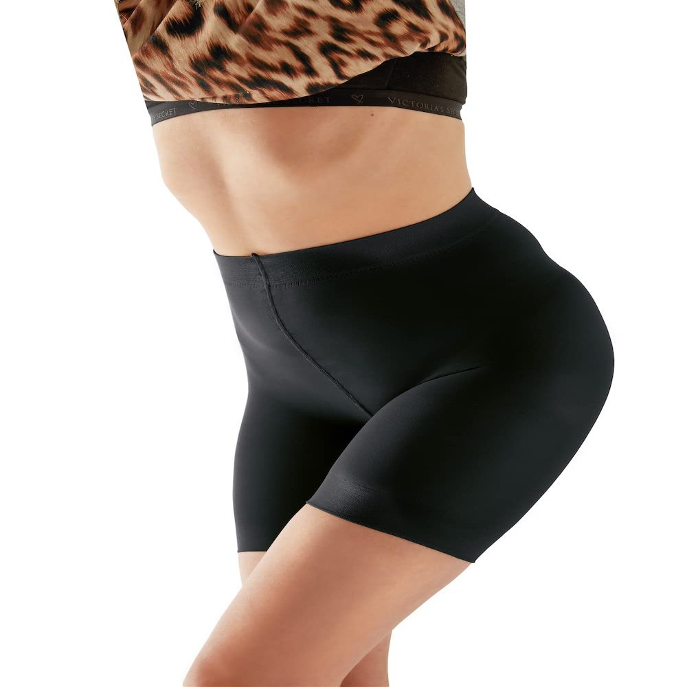 Pretty Polly Women's Naturals Cooling Shorts- Prevents Chafing, Cooling Effect, Beige (Black), Medium/Large