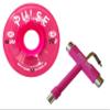 SKATE GURU Outdoor Quad Roller Wheels / 2 Packs - 8 Wheels Atom Pulse Lite 62x33 Pink Bundle with Tool view 1