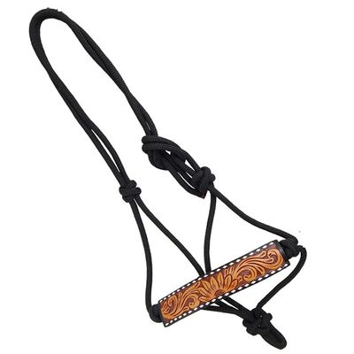 Rafter T Ranch Company Tooled Sunflower Rope Halter N/A N/A