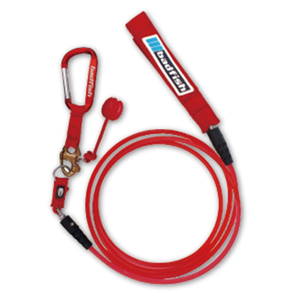 Badfish 40310 Water Sports Flow Stop 6' Straight Lace Leash Red