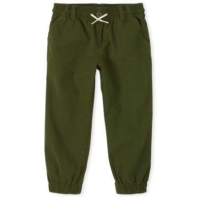 The Children's Place,Woven Stretch Pull On Jogger Pants,Dark Ivy,4