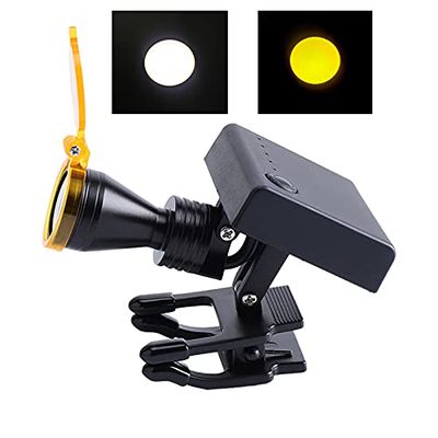 NSKI 5W LED Headlamp with Optical Filter for Loupes Clip-on Type