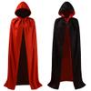 OurLore Black and Red Reversible Halloween Christmas Cloak Masquerade Party Cape Costume (35 inch, With Hood) view 1