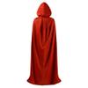 OurLore Black and Red Reversible Halloween Christmas Cloak Masquerade Party Cape Costume (35 inch, With Hood) view 2