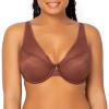 Curvy Couture Curvy Couture Women's Tulip Sexy Lace Plus Size Push Up Bra , Chocolate, 36G view 1