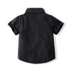 IDOPIP Gentleman Birthday Cake Smash Outfits for Kids Baby Boys Button-down Necktie Shirt + Suspenders Shorts + Mouse Ears Headband Christmas dress Photo Prop Black 4PCS 6-7 Years view 2