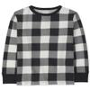 The Children's Place, Long Sleeve Buffalo Plaid Thermal Top,Black,L (10/12) view 1