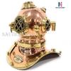 Copper Brass Divers Diving Helmet Miniature US Navy Helmet - Office Desk Decor/Shelf Decor view 2