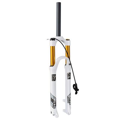 Jejy Front Forks 26/27.5/29 Inch Mountain Bicycle Manual Lockout/Remote Lockout Shock Absorber Pressure Air Suspension Fork MTB Outdoor (Color : Straight Remote Lockout, Size : 27.5)