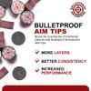 Bulletproof Billiards AIM (Accuracy Improving Multi-Layer) 11 Layer Laminated Japanese Pigskin Playing Tip - Pool Stick Tips, Billiard Set Accessories - 2 Pack (Hardness: Medium) view 2