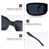 BESTOYARD Square Eye Shades 1pc Square Frame Sunglasses Women Glasses Retro Summer Sun Glasses Protection Sunglasses Vintage Square Sunglasses Sunglasses Fashion Eyewear Box Women's Mirror view 2
