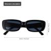 BESTOYARD Square Eye Shades 1pc Square Frame Sunglasses Women Glasses Retro Summer Sun Glasses Protection Sunglasses Vintage Square Sunglasses Sunglasses Fashion Eyewear Box Women's Mirror view 4