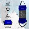Deluxe Recycles Portable Mesh Trash Bag for Boat - Washable Leakproof Outdoor Garbage Bags for Boat, Kayak or Camper  Lightweight & Large Capacity Bin Bag (Blue) view 2