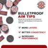 Bulletproof Billiards AIM (Accuracy Improving Multi-Layer) 11 Layer Laminated Japanese Pigskin Playing Tip - Pool Stick Tips, Billiard Set Accessories - 3 Pack (Hardness: Hard) view 2