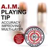 Bulletproof Billiards AIM (Accuracy Improving Multi-Layer) 11 Layer Laminated Japanese Pigskin Playing Tip - Pool Stick Tips, Billiard Set Accessories - 2 Pack (Hardness: Hard) view 3