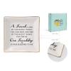 HOME SMILE Friend Birthday for Women Ring Dish with Friendship Quotes-Ceramic Jewelry Tray -A Friend is One of The Nicest Things You Can Have, Our Frienship is A True Blessing To Me view 3