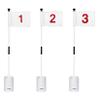 KINGTOP Golf Flagstick Mini, Putting Green Flag for Yard, 3 Feet Flagpole 2-Section Design, Golf Pin Flags Hole Cup Set, 6" Putting Cup, Numbered# 1-3 view 1