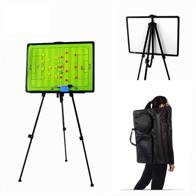 Joyeee 23.6'' x 17.7'' Magnetic Coaching Board, Extra Large Soccer Tactics Board with Magnetic Marker, Pen, Dry Eraser, Tripod Stand and Carrying Bag, Full Football Pitch Layout, Training Equipment