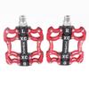 CATAZER Bike Pedals Bicycle Platform Flat Pedals Cycling 3 Bearings Aluminum Alloy Pedal for Road Mountain BMX MTB 9/16 (Red) view 1