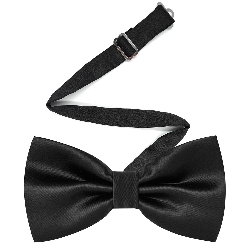 Medsuo Adjustable Bowtie, Men BowtiePre-Tied Bow Tie for Parties (Black)