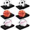 Skylety 6 Pcs Wrist Return Ball on a String 1.85 Inch Rebound Sport Balls with Elastic Strap Soccer Basketball Baseball Practice Party Favors Wrist Exercise and Fun Play for Kids Adults view 1