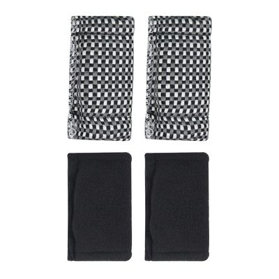 4pcs Pool Cue Cleaner Slicker Towel Burnisher Shaft Cloth Set (Black)