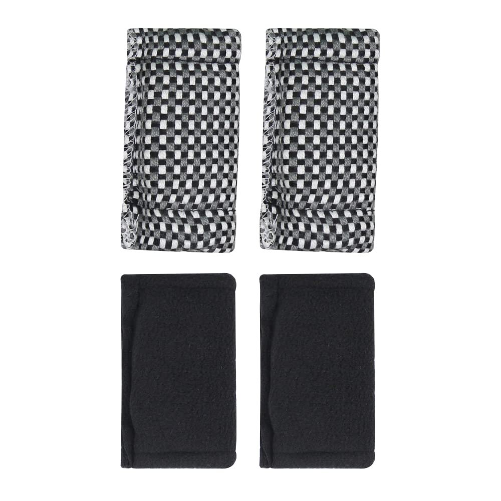 4pcs Pool Cue Cleaner Slicker Towel Burnisher Shaft Cloth Set (Black)