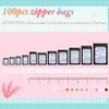 Funfery 100 pcs Black Mylar Holographic Bags Packaging Bags,Clear Resealable Bag Foil Pouch Bag for Food Storage and Lipgloss,Jewelry,Eyelash Packaging for Small Business(2.4x3.9Inch) view 4