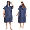 MUTAO Surf Swimming Poncho Changing Robe,Quick Dry Microfiber Changing Towel with Pocket and Hood for Outdoor Indoor (Navy) view 1