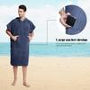 MUTAO Surf Swimming Poncho Changing Robe,Quick Dry Microfiber Changing Towel with Pocket and Hood for Outdoor Indoor (Navy) view 3