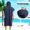 MUTAO Surf Swimming Poncho Changing Robe,Quick Dry Microfiber Changing Towel with Pocket and Hood for Outdoor Indoor (Navy) view 4