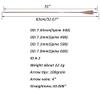 AMEYXGS Archery Carbon Arrows 31inch Practice Hunting Arrows Spine 340-600 with 4 Turkey Feathers for Recurve Bow Compound Bow (Spine 500/OD 7.1mm, 12pcs) view 2