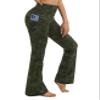 BUBBLELIME 29"/31"/33"/35" 4 Styles Women's Tummy Control Bootcut Yoga Pants - Side Pockets_Green BRUSHCAMO XL-29 Inseam view 1