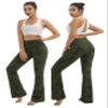 BUBBLELIME 29"/31"/33"/35" 4 Styles Women's Tummy Control Bootcut Yoga Pants - Side Pockets_Green BRUSHCAMO XL-29 Inseam view 4