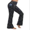 BUBBLELIME 29"/31"/33"/35"/37" Women High Waist Bootlegs Yoga Pants Tummy Control Bootcut Workout Flared Out Pockets - Compression Feel Side Pockets_DIMGRAY BRUSHCAMO Large 35" Inseam view 1