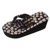 Floral Flip Flops for Women Ladies Wedges Sandals Fashion Slippers Beach Girls Platform Heighten Shoes view 1