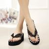 Floral Flip Flops for Women Ladies Wedges Sandals Fashion Slippers Beach Girls Platform Heighten Shoes view 3