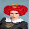 LABEAUT Red Heart of Queen Cosplay Wig with Crown Women Girls Short Curly Wig Heat Resistant Synthetic Hair for Halloween Christmas Party with Cap view 4