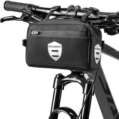 ROCKBROS Bike Handlebar Bag Front Frame Bag Cycling Pouch Bicycle Top Tube Bag Storage Bag with Removable Shoulder Strap for Adults Road MTB Outdoor