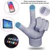 3-Pieces Winter Hat Gloves Scarf Set, Knit Warm Beanie Hat Neck Warmer Touch Screen Mittens for Women, Grey view 4