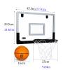 Basketball Rim Solid Steel Wall-Mounted Basketball Stand, Outdoor Children's Adult Acrylic Basketball Board, Used in Office, Kindergarten and Playground (Size : 45.5x29.5cm) view 2