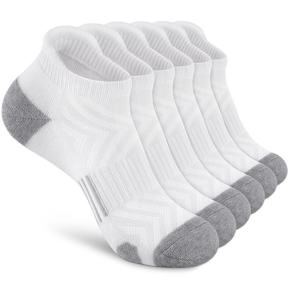 Felicigeely Athletic Running Ankle Socks Cushioned Low Cut Men Women 6 Pack