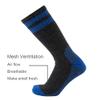 Cerebro Merino Wool Socks for Men, Cushioned Mid-calf Socks Moisture Wicking Men's Hiking Socks for Home, Trekking, Outdoors (1Pairs BlackBlue) view 4