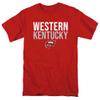 Western Kentucky University Official Stacked Unisex Adult T-Shirt, Red, 5X-Large view 1