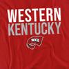 Western Kentucky University Official Stacked Unisex Adult T-Shirt, Red, 5X-Large view 2