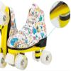 Classic Graffiti Roller Skates, Led Blinking Wheel Double-Row Skates, Comfortable and Breathable Sneakers for Boys and Girls,42-Whitedoesnotflash view 2