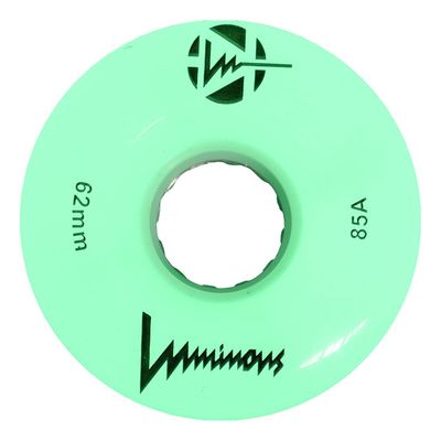 Luminous Quad Wheels White/Glow 62mm 85A 4pk