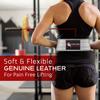 Dark Iron LG Fitness Weight Lifting Belt for Powerlifting Deadlift Training, Premium White Leather for Core Support Gym Strength Workout view 3